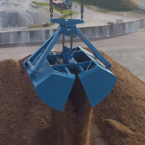 Single rope grab bucket